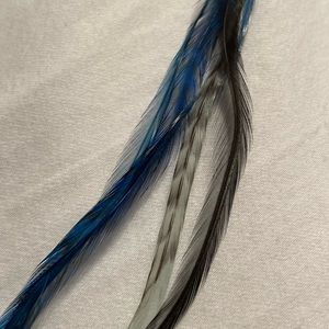 Blue feathers for hair